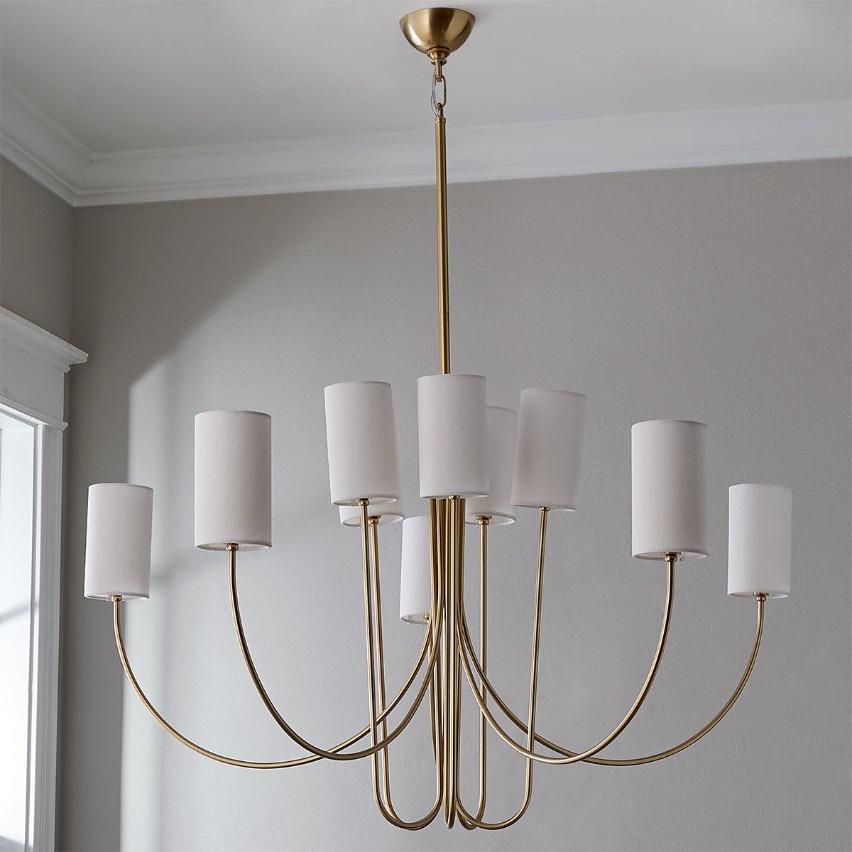 Asolira Vintage Industrial Black Fabric Chandelier - Lamp Copper