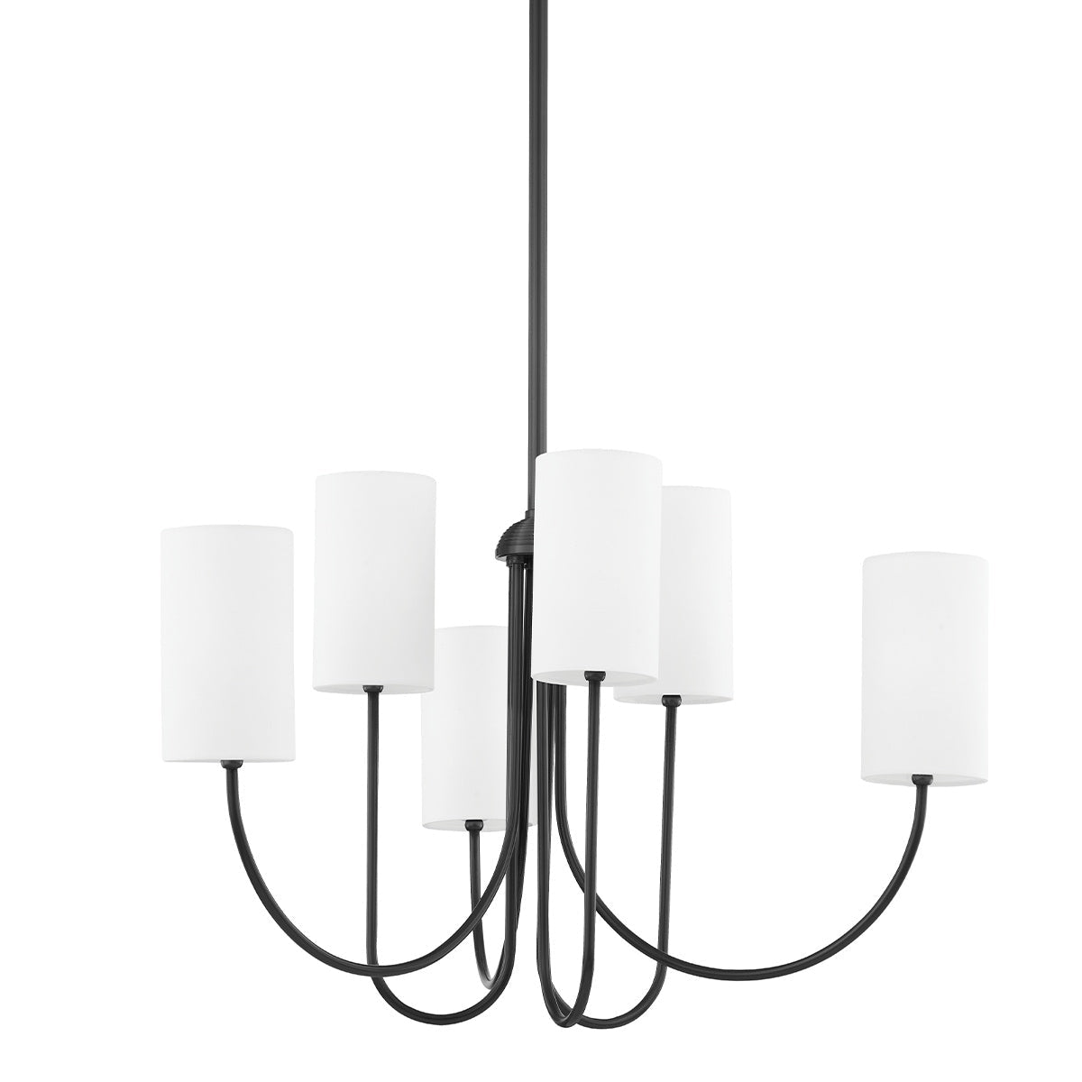 Asolira Vintage Industrial Black Fabric Chandelier - Lamp Copper
