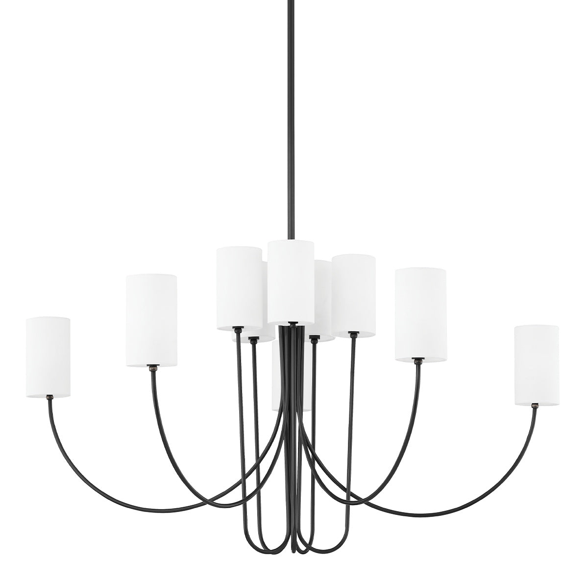 Asolira Vintage Industrial Black Fabric Chandelier - Lamp Copper