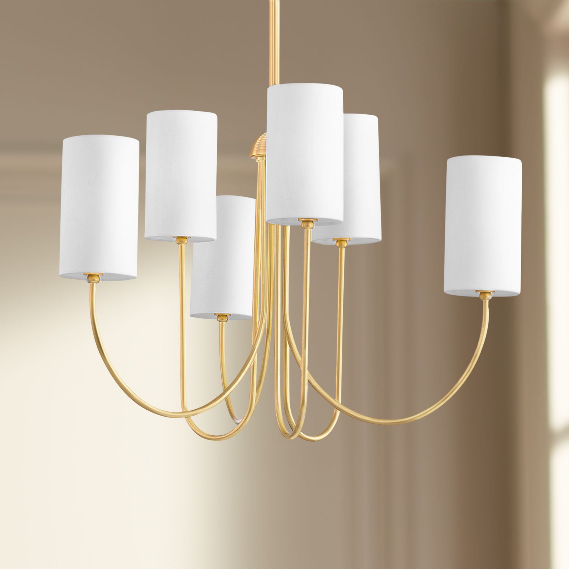 Asolira Vintage Industrial Black Fabric Chandelier - Lamp Copper