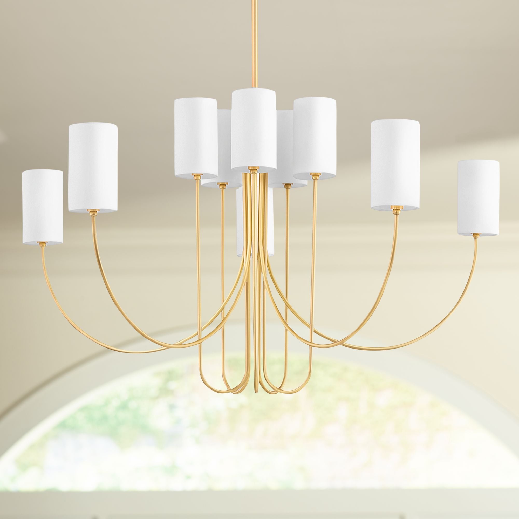 Asolira Vintage Industrial Black Fabric Chandelier - Lamp Copper