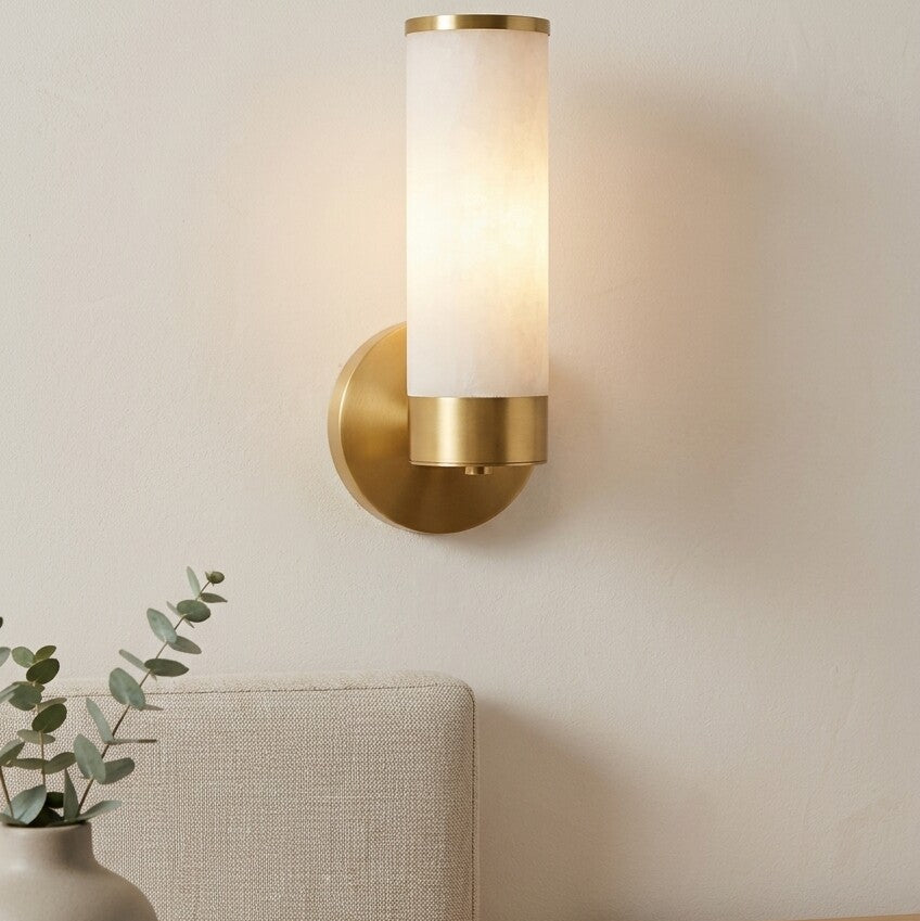 Harvey Sconce in Alabaster