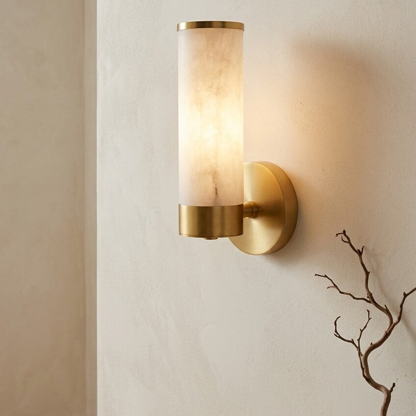 Harvey Sconce in Alabaster