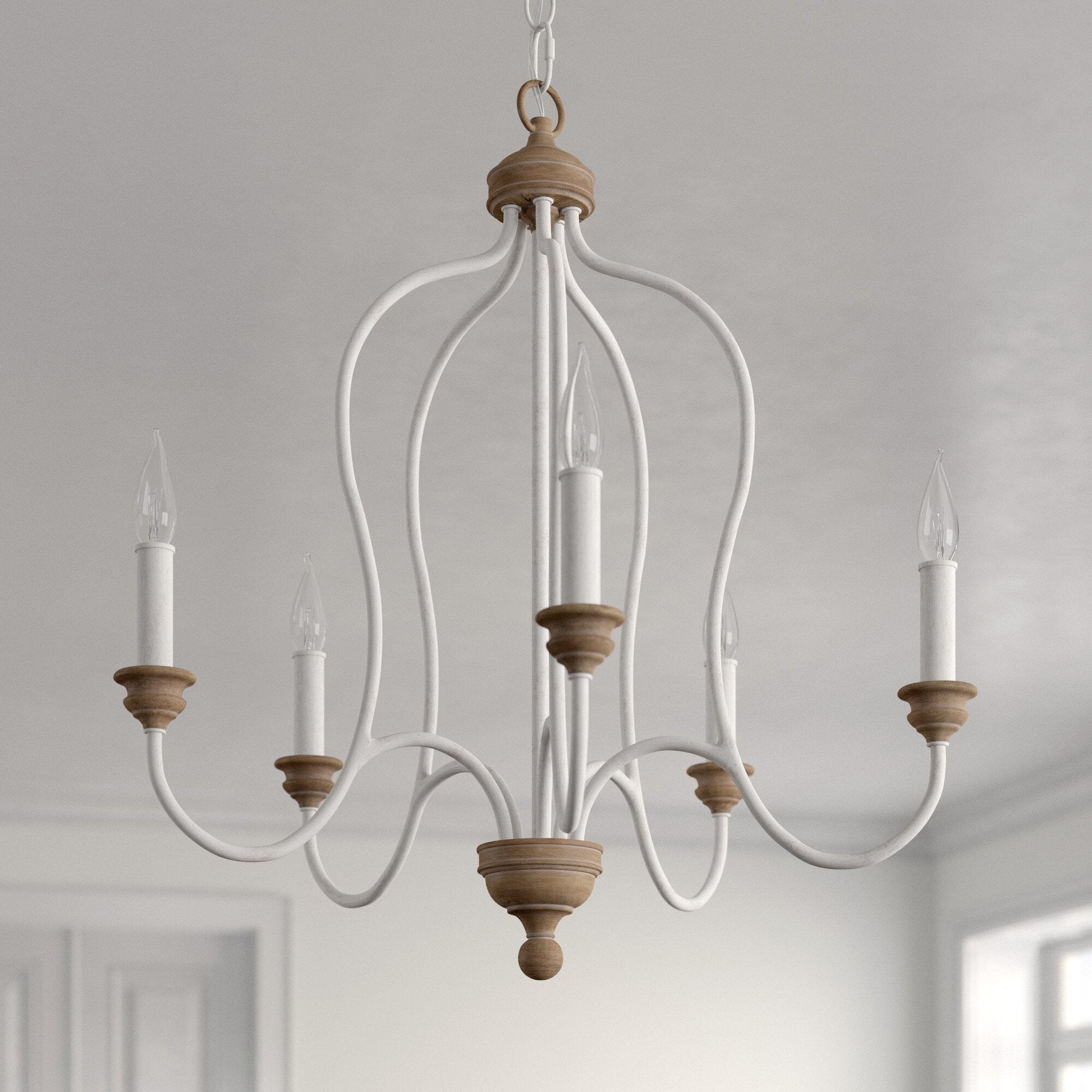 Ivvinisra Vintage Industrial Metal Chandelier - Lamp Copper