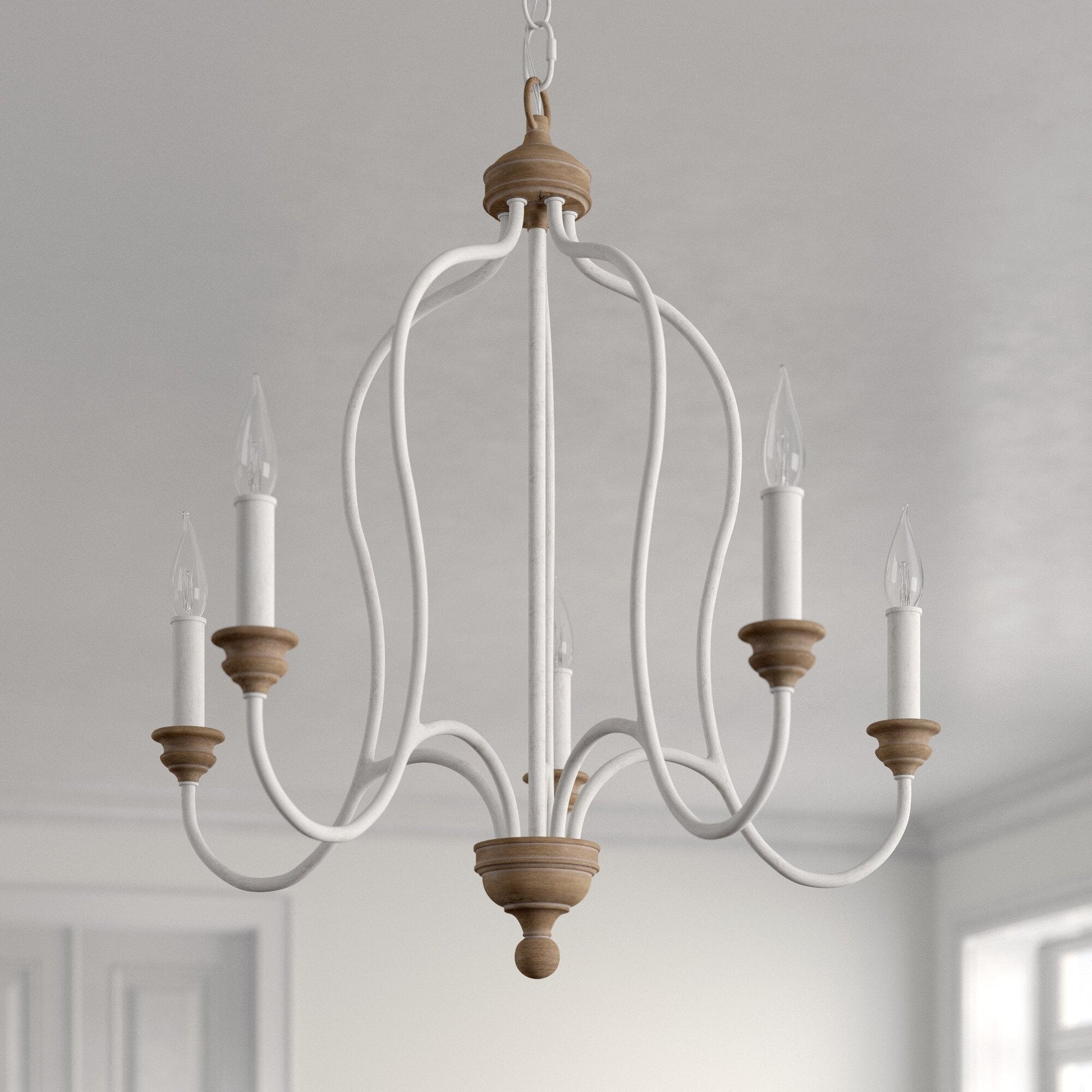 Ivvinisra Vintage Industrial Metal Chandelier - Lamp Copper