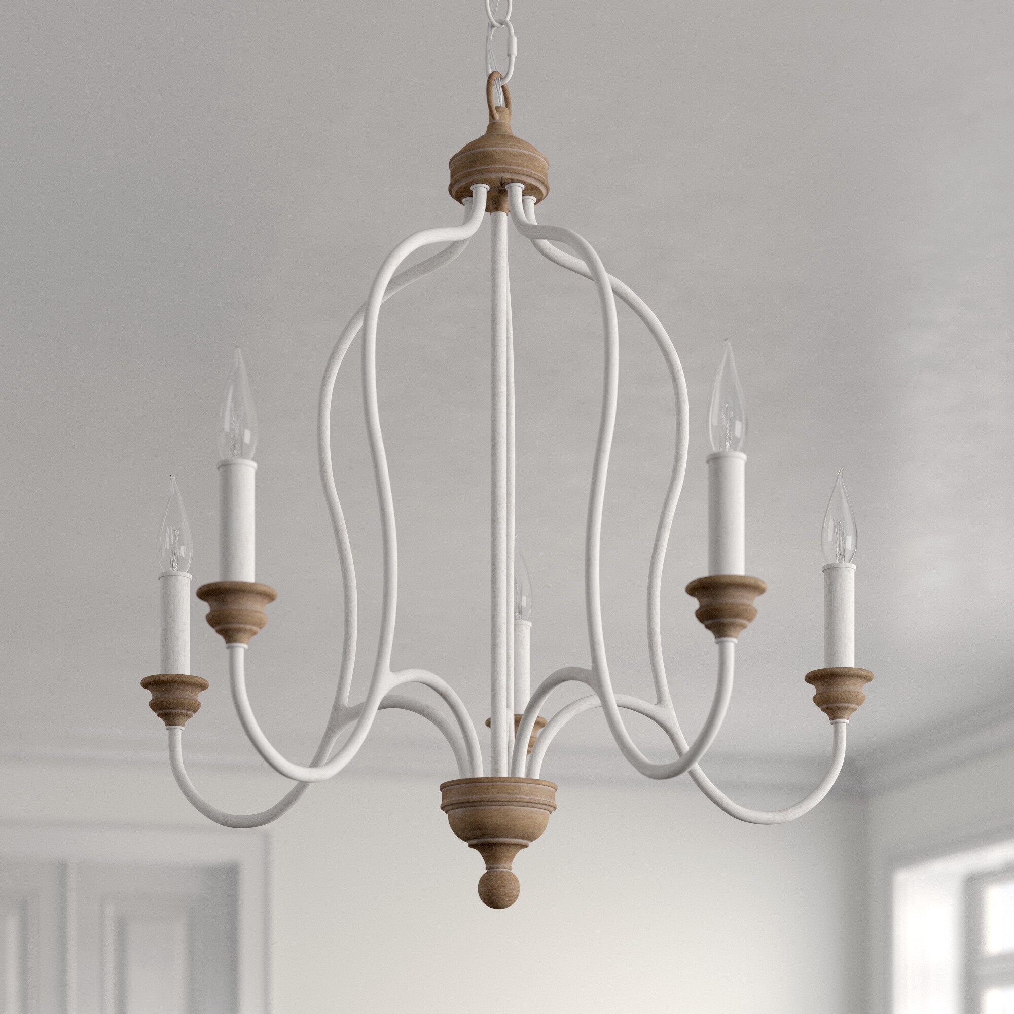 Ivvinisra Vintage Industrial Metal Chandelier - Lamp Copper