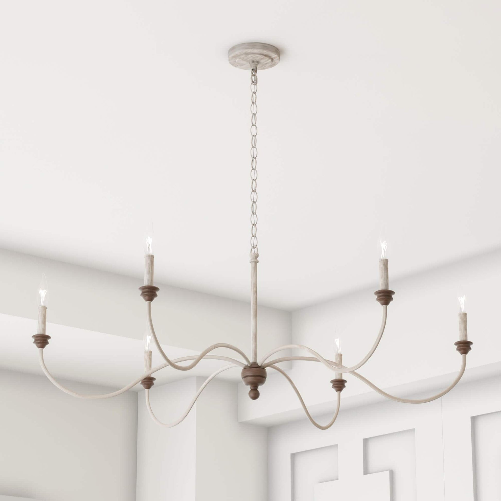 Ivvinisra Vintage Industrial Metal Chandelier - Lamp Copper