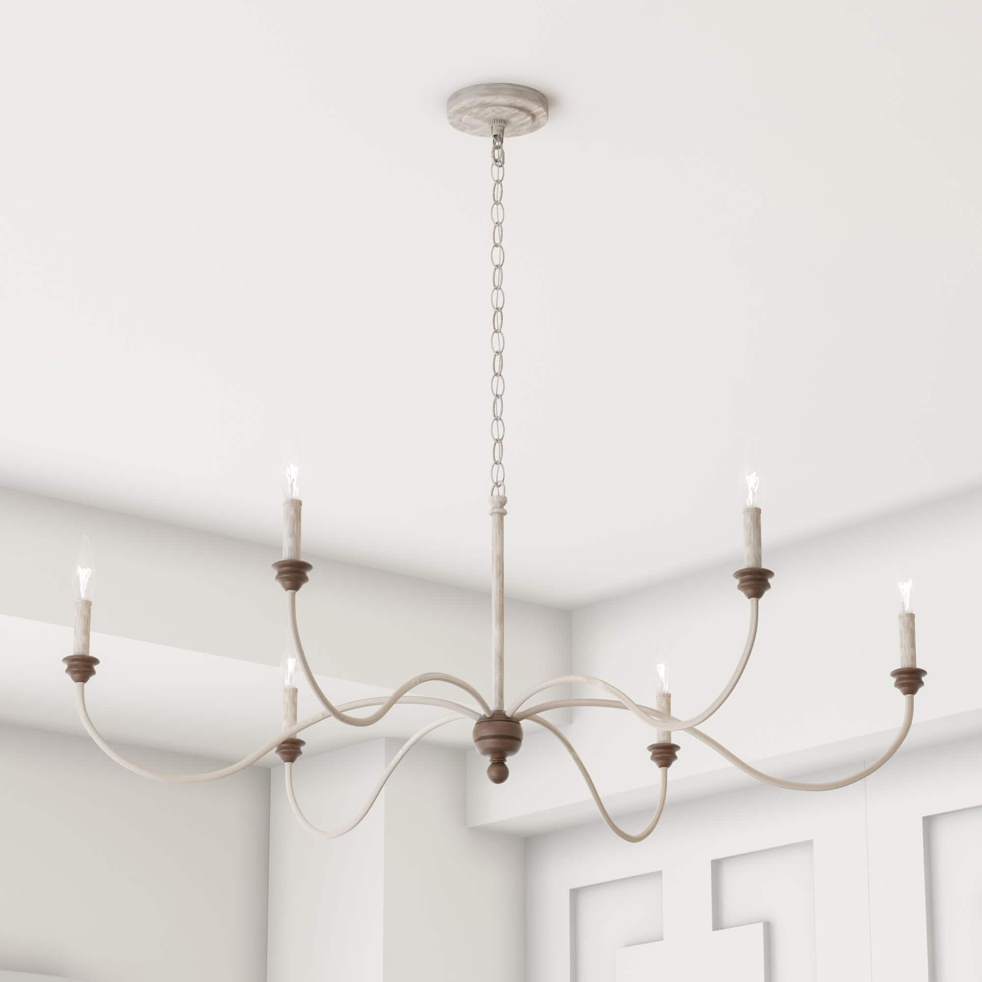 Ivvinisra Vintage Industrial Metal Chandelier - Lamp Copper