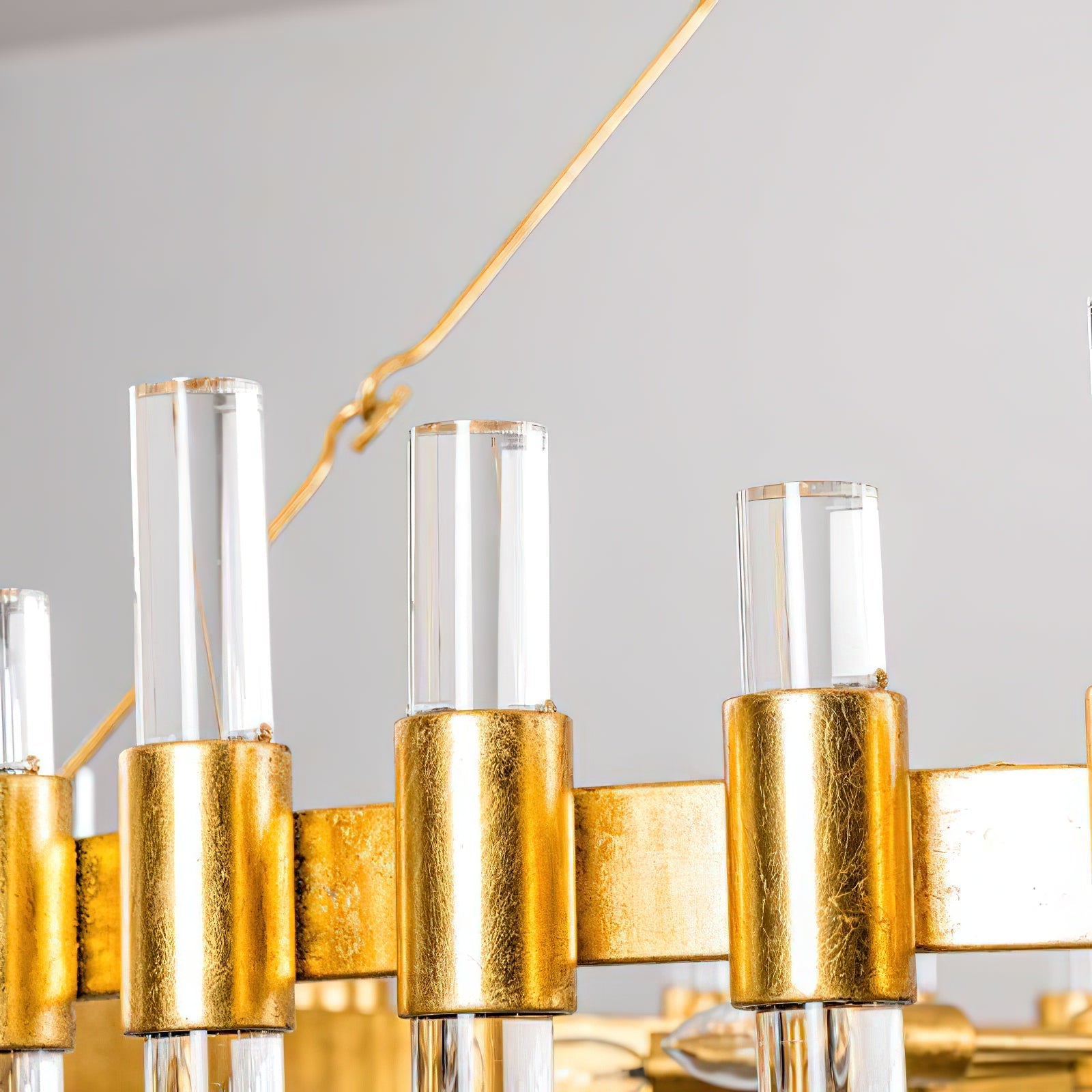 Ellorel Postmodern Luxury Metal Acrylic Chandelier - Lamp Copper