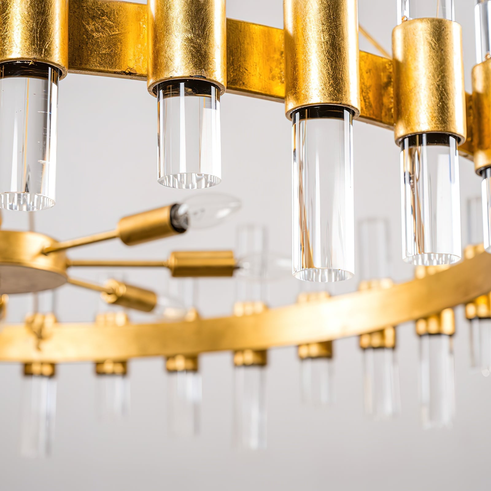 Ellorel Postmodern Luxury Metal Acrylic Chandelier - Lamp Copper