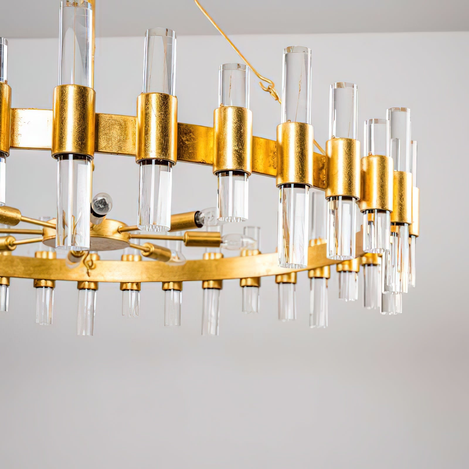 Ellorel Postmodern Luxury Metal Acrylic Chandelier - Lamp Copper