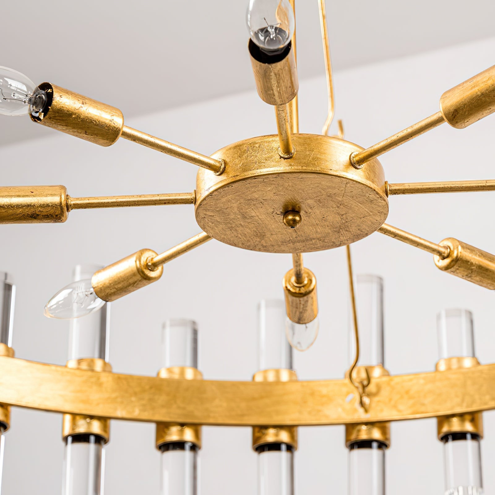 Ellorel Postmodern Luxury Metal Acrylic Chandelier - Lamp Copper
