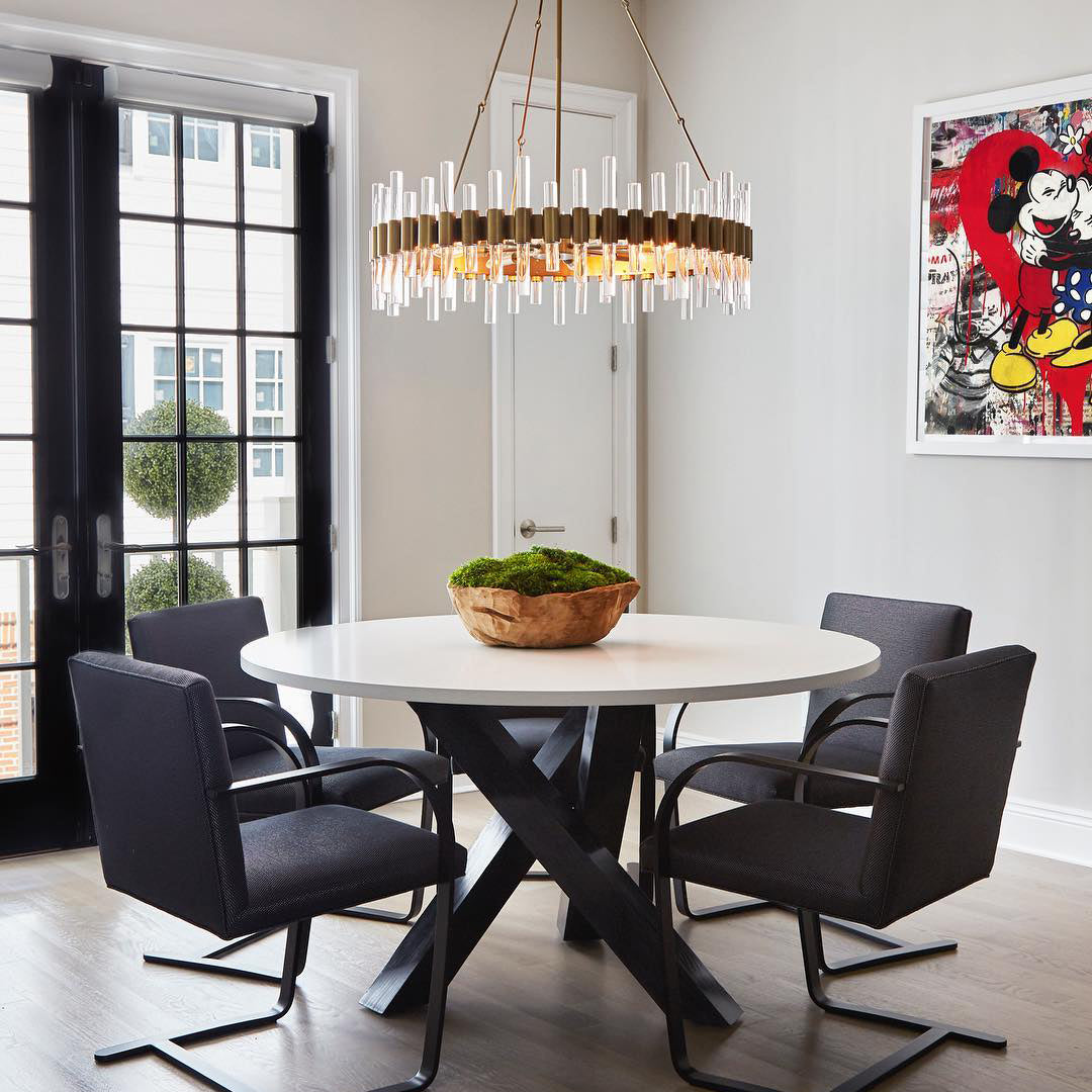 Ellorel Postmodern Luxury Metal Acrylic Chandelier - Lamp Copper