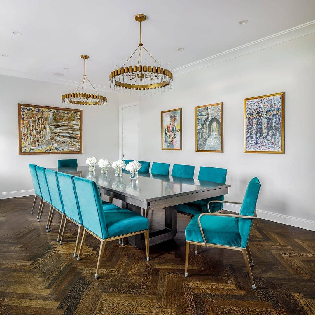 Ellorel Postmodern Luxury Metal Acrylic Chandelier - Lamp Copper