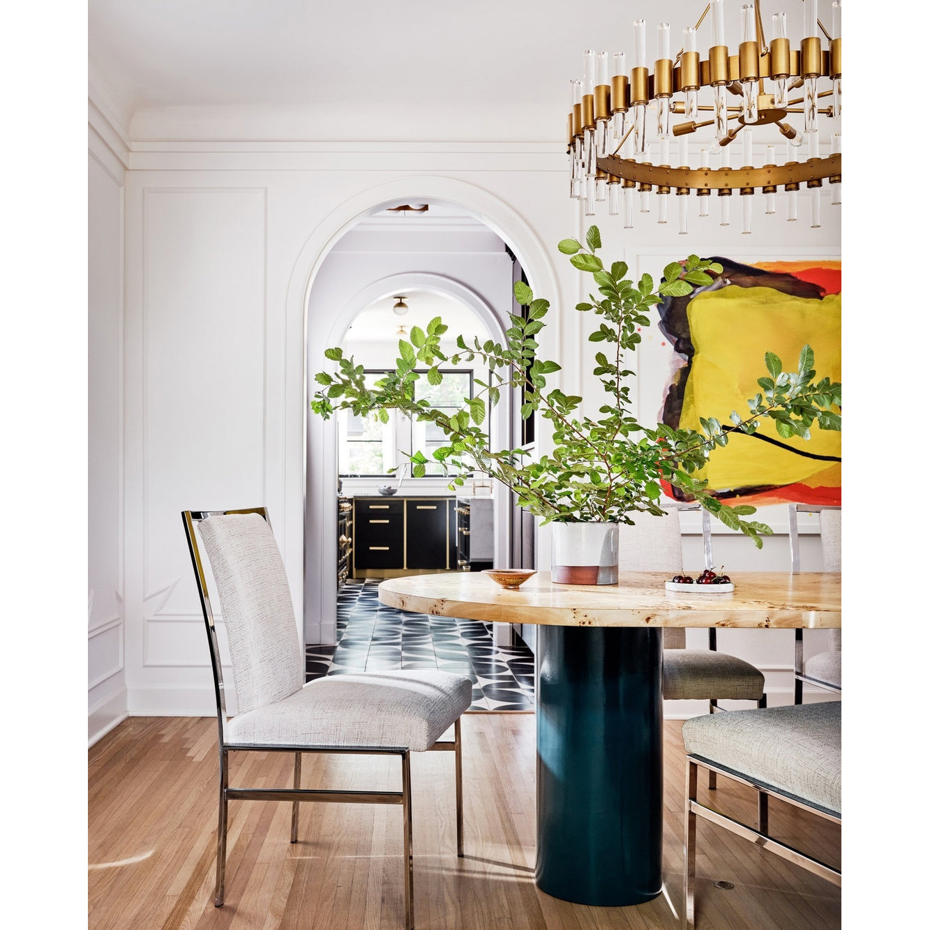 Ellorel Postmodern Luxury Metal Acrylic Chandelier - Lamp Copper