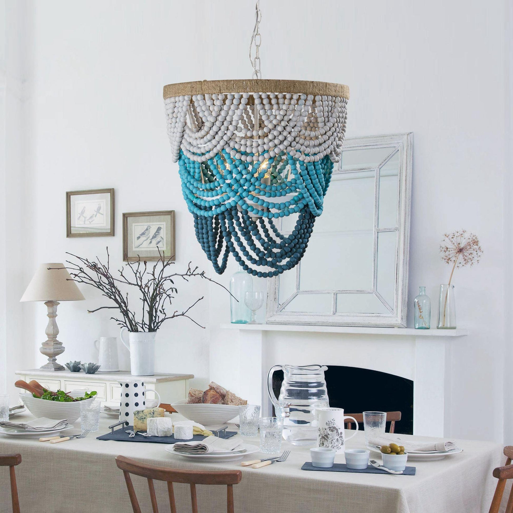 Alshaila Postmodern Luxury Wooden Metal Chandelier - Lamp Copper