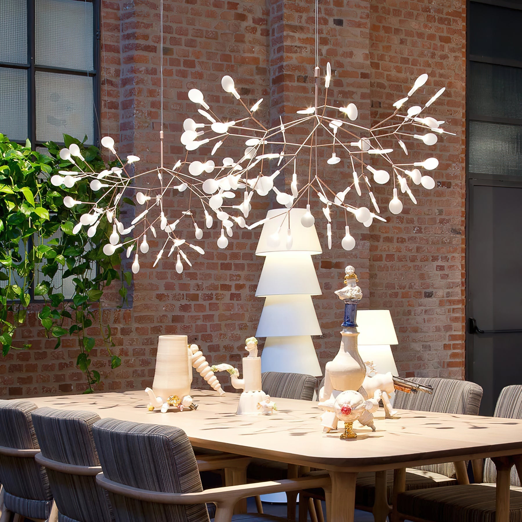 Allirus Postmodern Luxury Metal Acrylic Chandelier - Lamp Copper