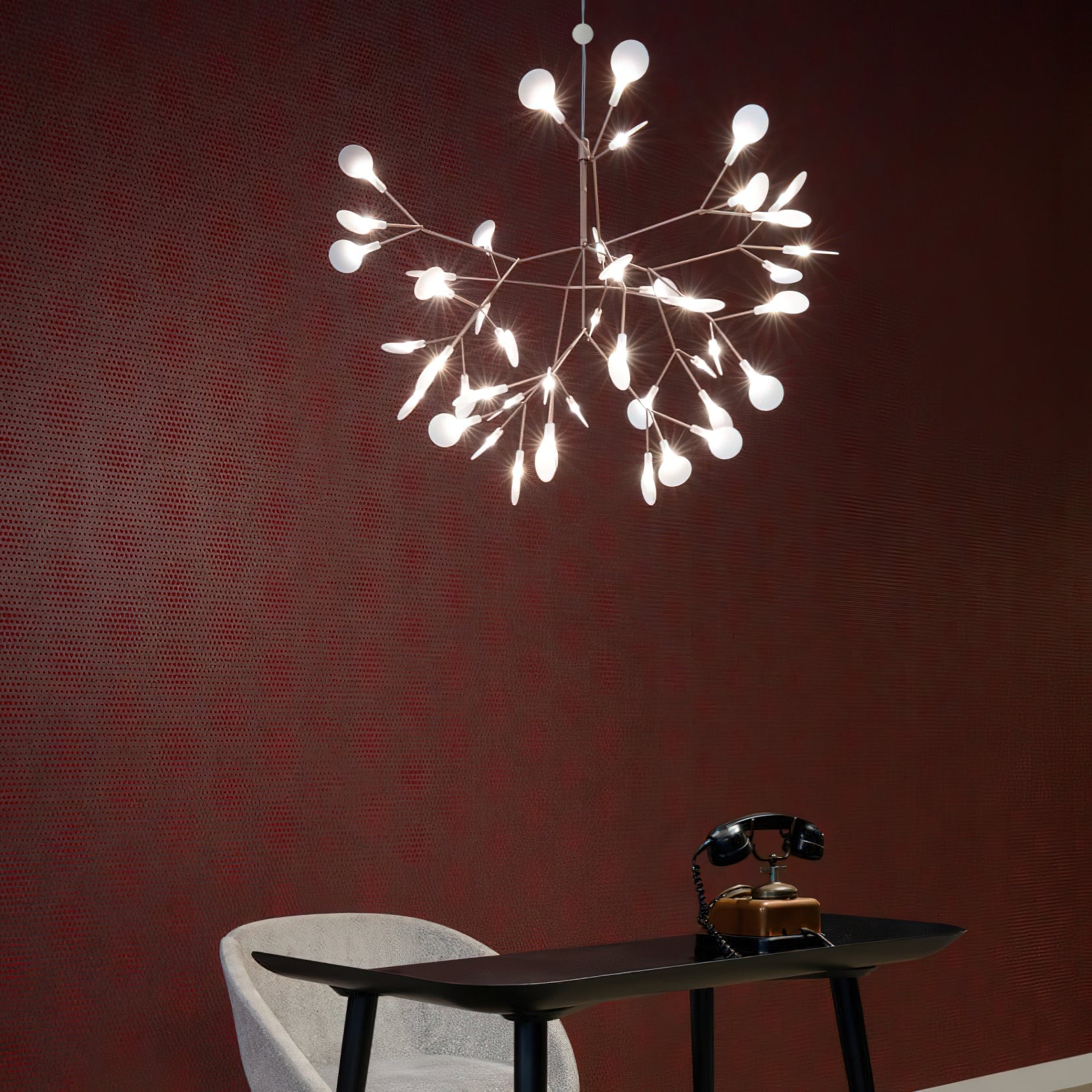 Allirus Postmodern Luxury Metal Acrylic Chandelier - Lamp Copper