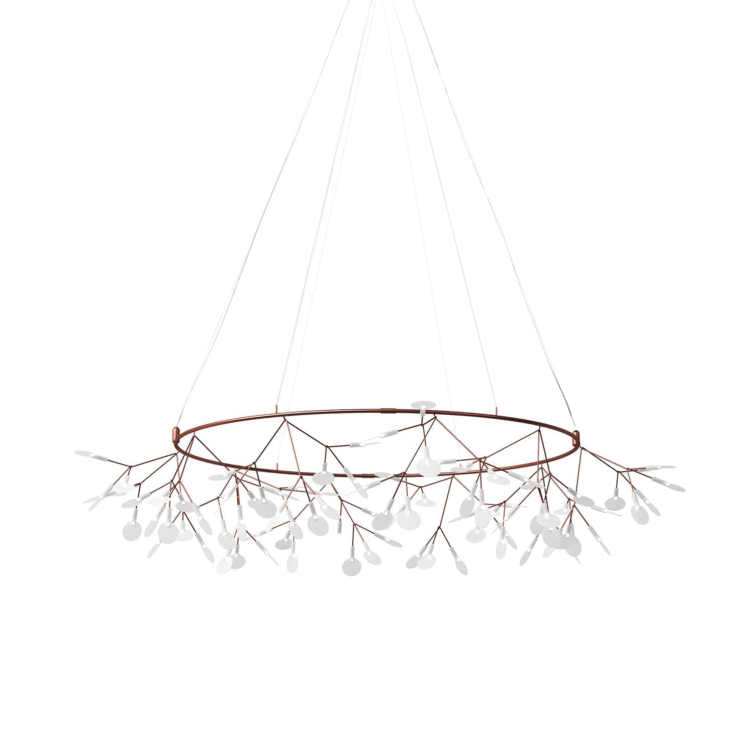 Arthearae Postmodern Luxury Round Metal Acrylic Chandelier - Lamp Copper
