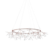 Arthearae Postmodern Luxury Round Metal Acrylic Chandelier - Lamp Copper