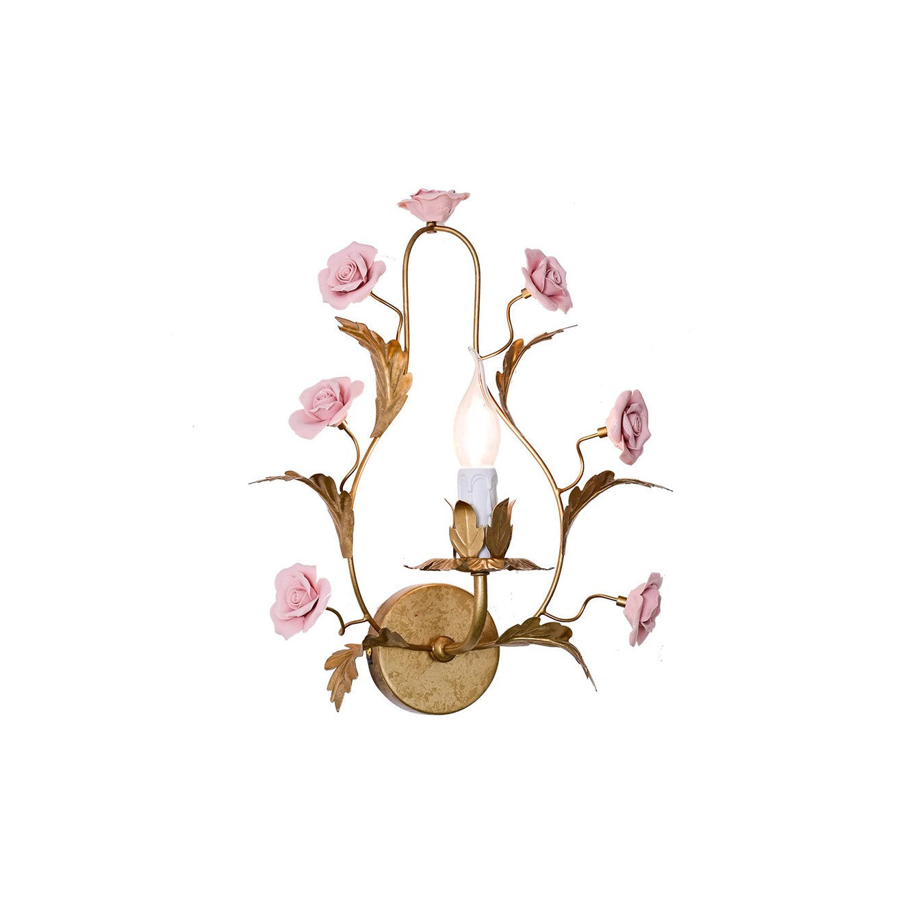 Orvara Individual Creativity Floral Ceramic Wall Lamp - Lamp Copper