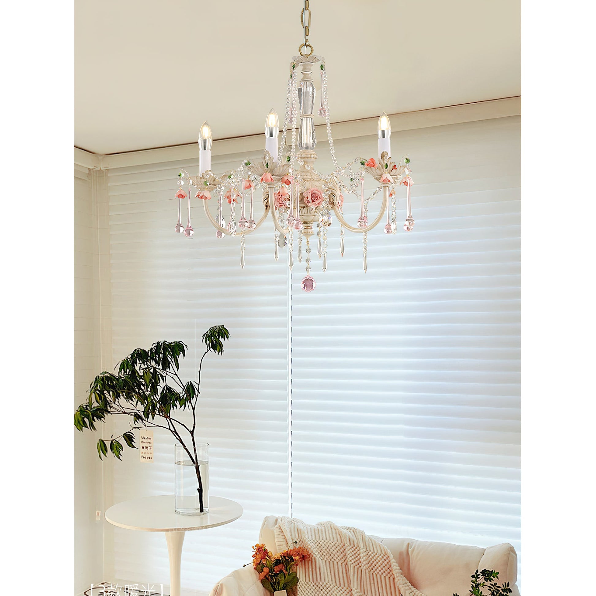 Cusoren Postmodern Luxury Rose Ceramic Chandelier - Lamp Copper