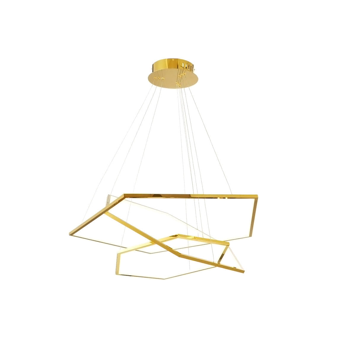Ilira Modern Minimalist Metal Acrylic Chandelier - Lamp Copper