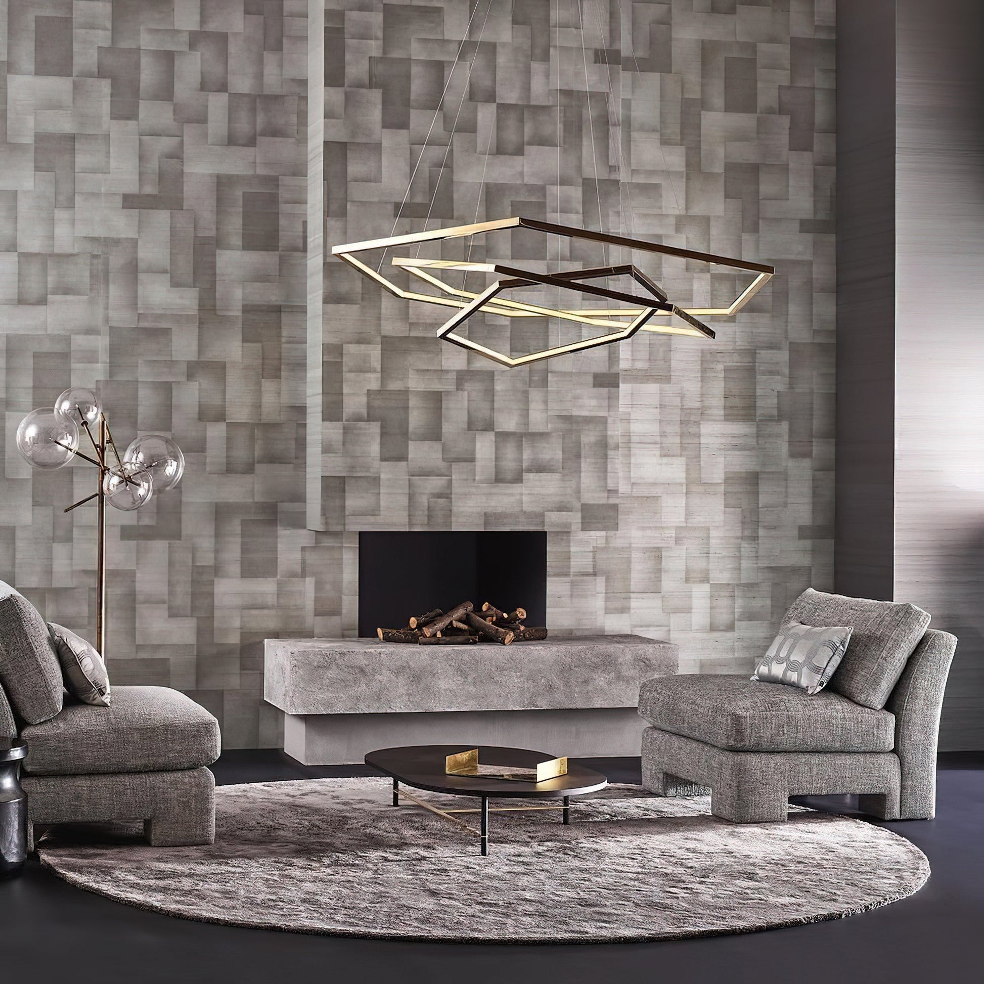 Ilira Modern Minimalist Metal Acrylic Chandelier - Lamp Copper