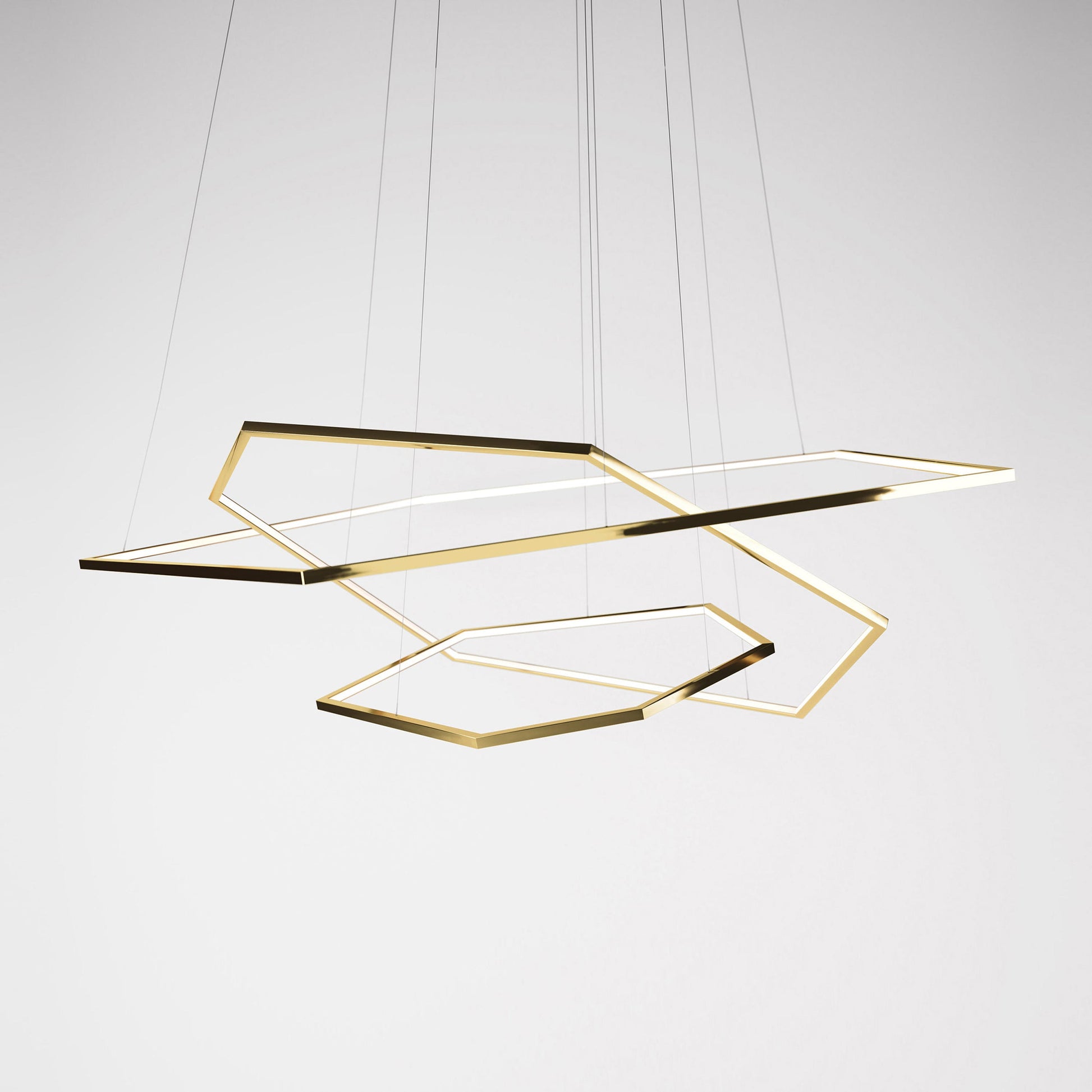 Ilira Modern Minimalist Metal Acrylic Chandelier - Lamp Copper