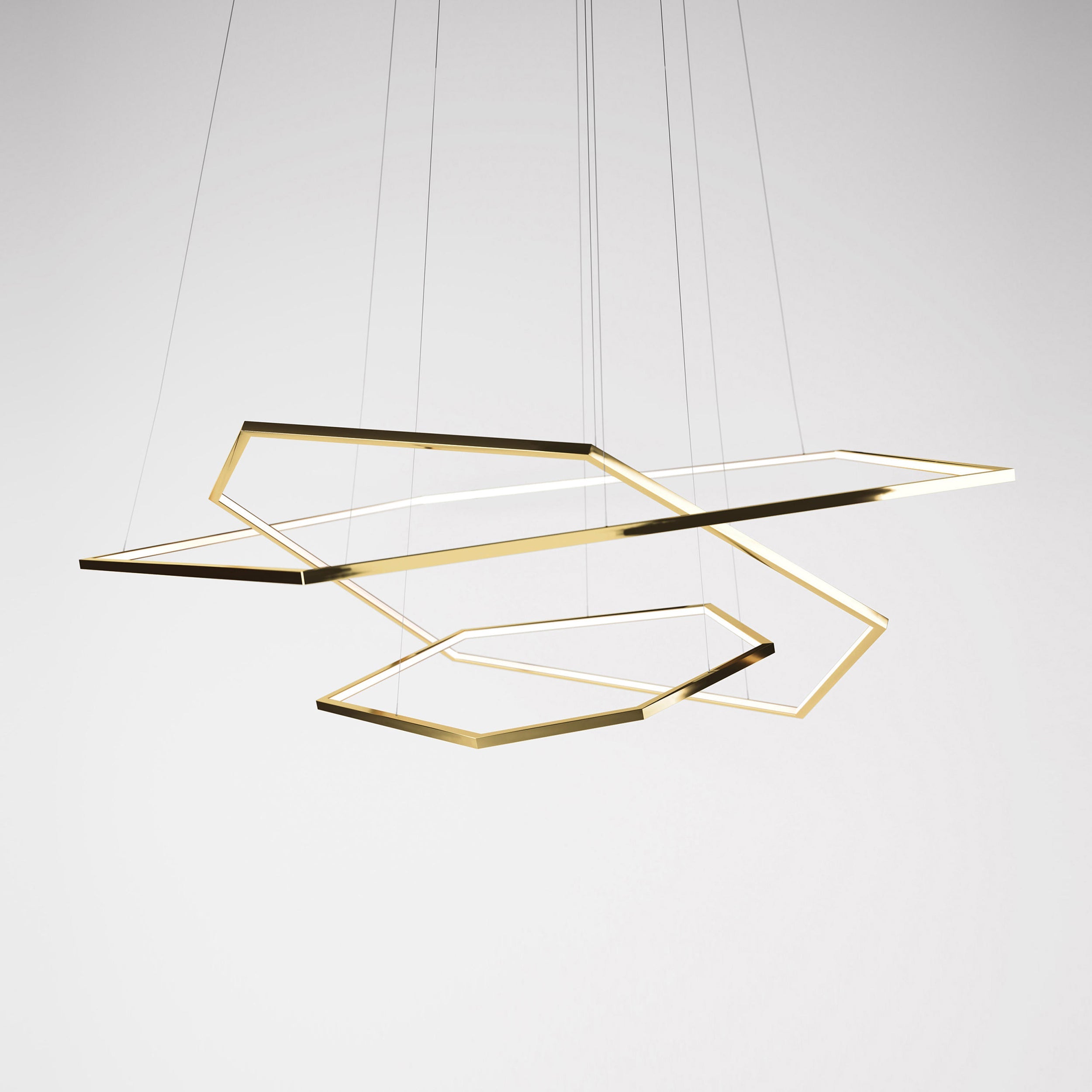 Ilira Modern Minimalist Metal Acrylic Chandelier - Lamp Copper