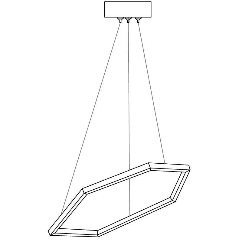 Ilira Modern Minimalist Metal Acrylic Chandelier - Lamp Copper