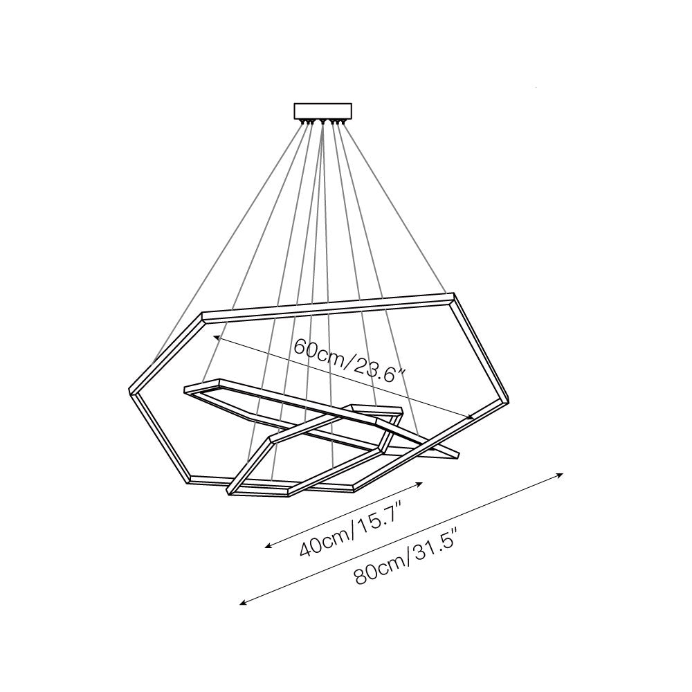 Ilira Modern Minimalist Metal Acrylic Chandelier - Lamp Copper