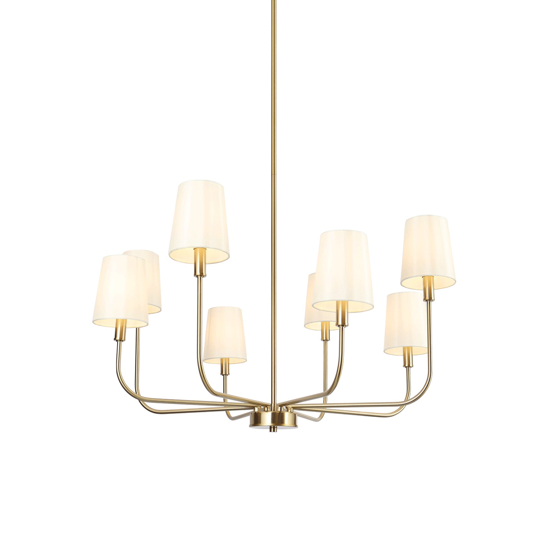 Nysilan Vintage Industrial Brass Fabric Chandelier - Lamp Copper
