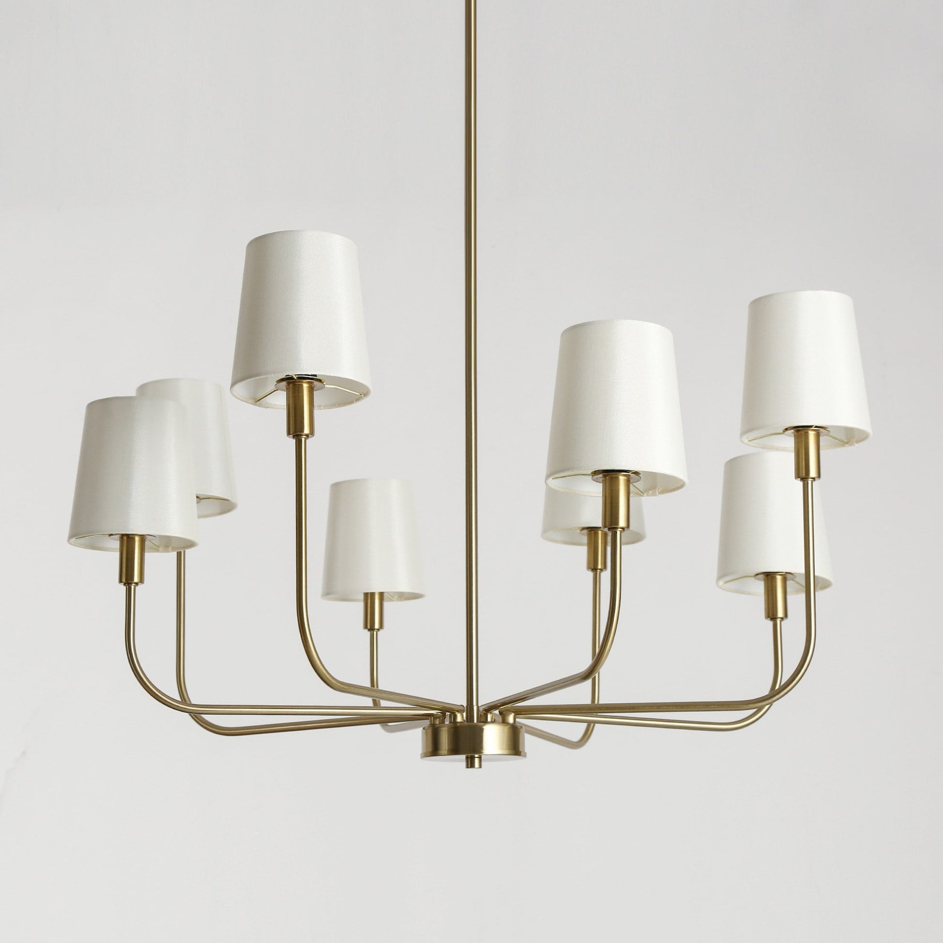 Nysilan Vintage Industrial Brass Fabric Chandelier - Lamp Copper