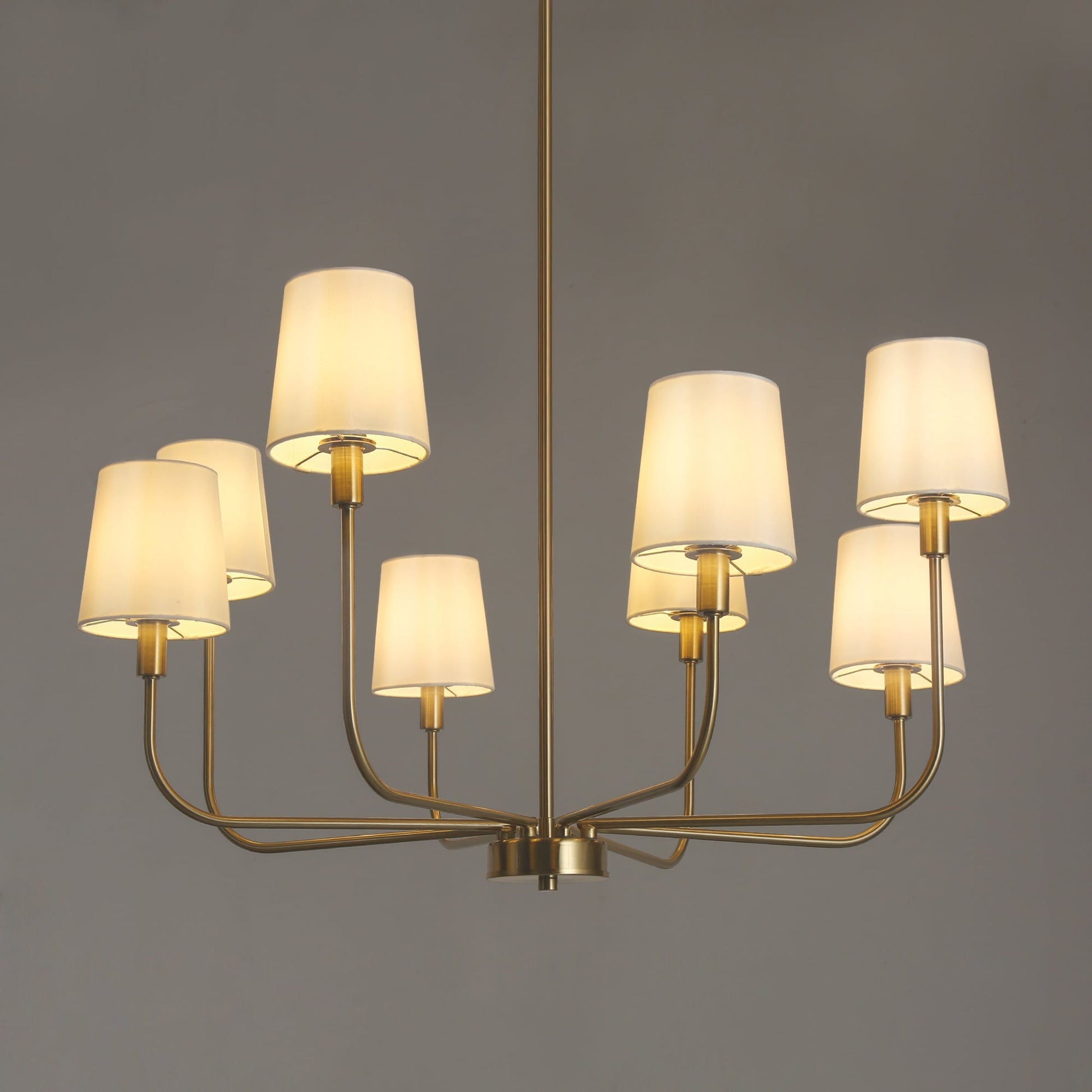 Nysilan Vintage Industrial Brass Fabric Chandelier - Lamp Copper