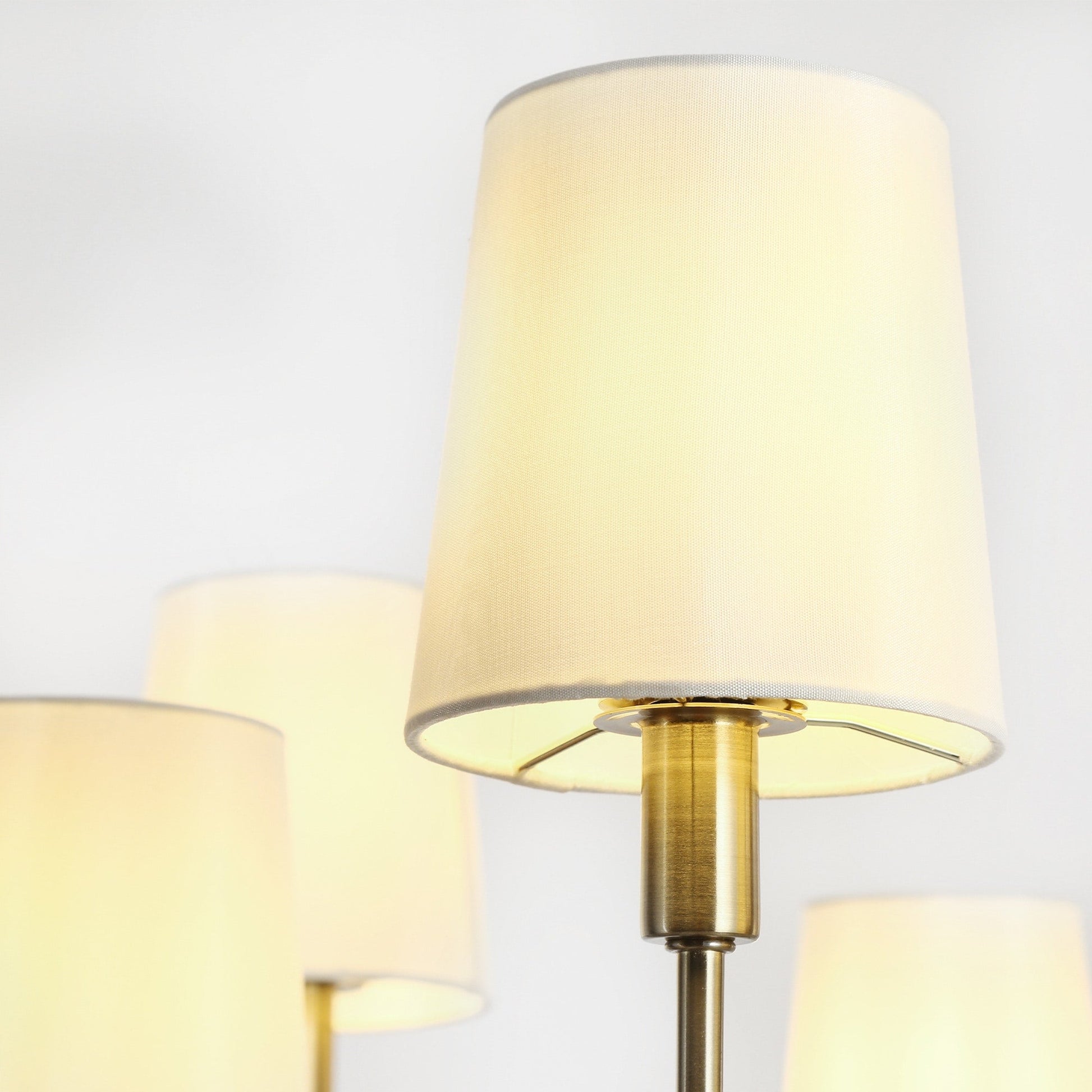 Nysilan Vintage Industrial Brass Fabric Chandelier - Lamp Copper