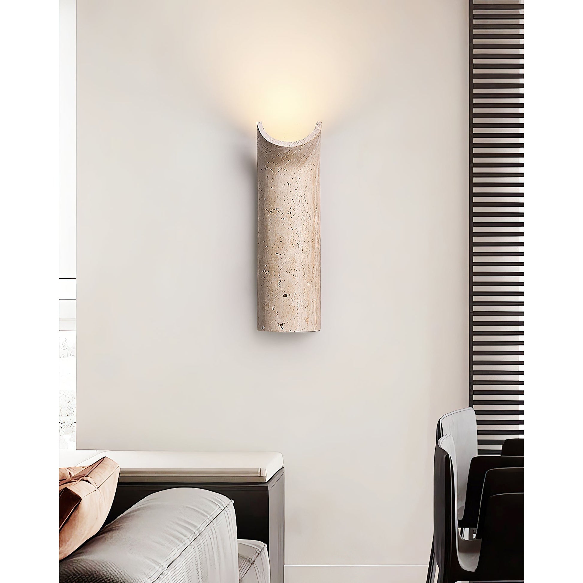 Cusolion Modern Minimalist Travertine Wall Lamp - Lamp Copper