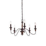 Cutheus Vintage Industrial Wooden Metal Chandelier - Lamp Copper