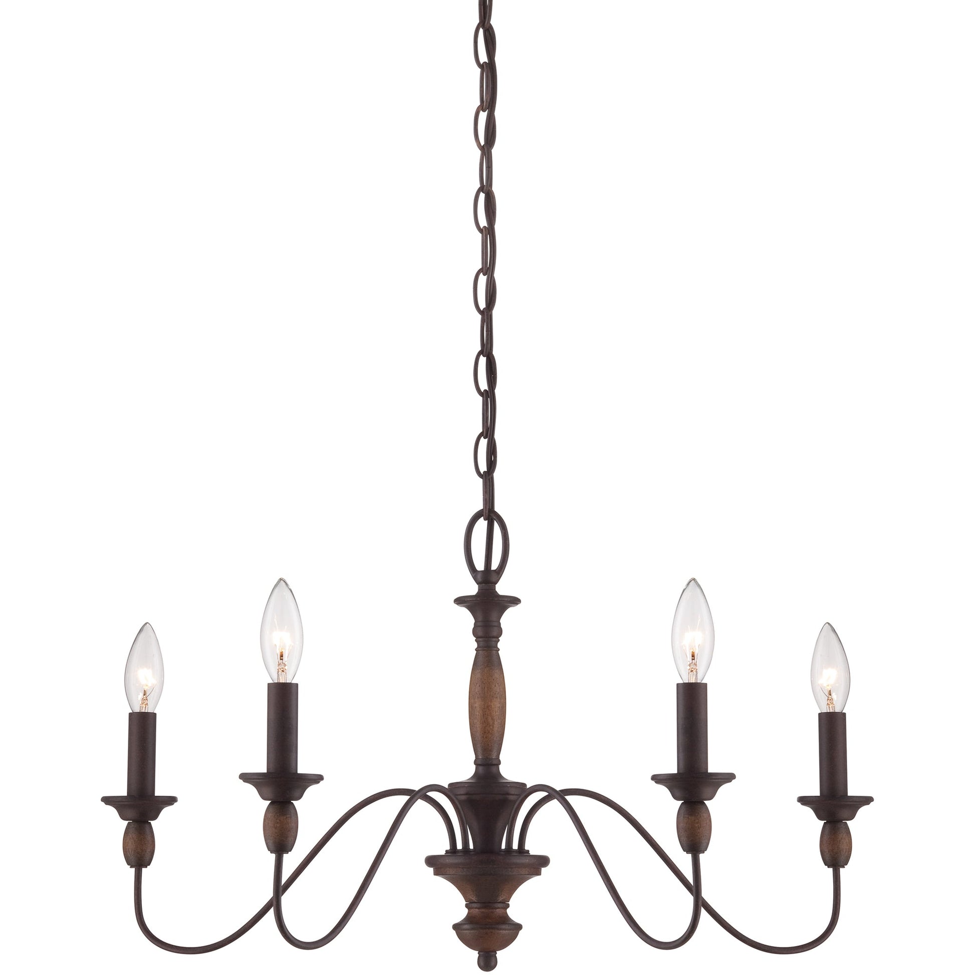 Cutheus Vintage Industrial Wooden Metal Chandelier - Lamp Copper