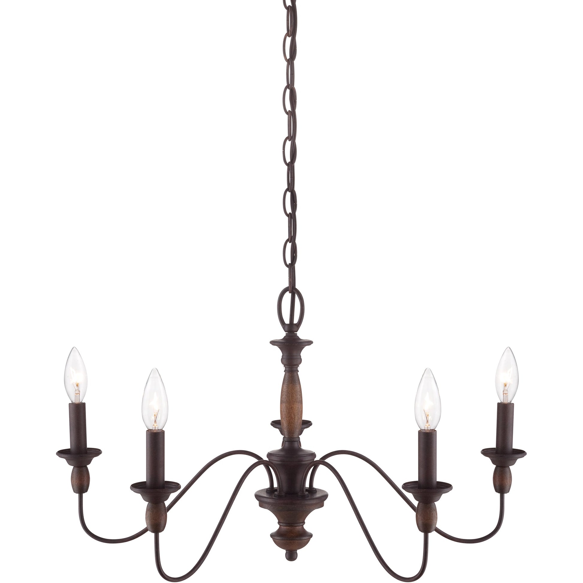 Cutheus Vintage Industrial Wooden Metal Chandelier - Lamp Copper