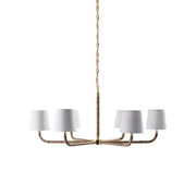 Avdoria Vintage Industrial Holden Cane Gold Fabric Chandelier - Lamp Copper