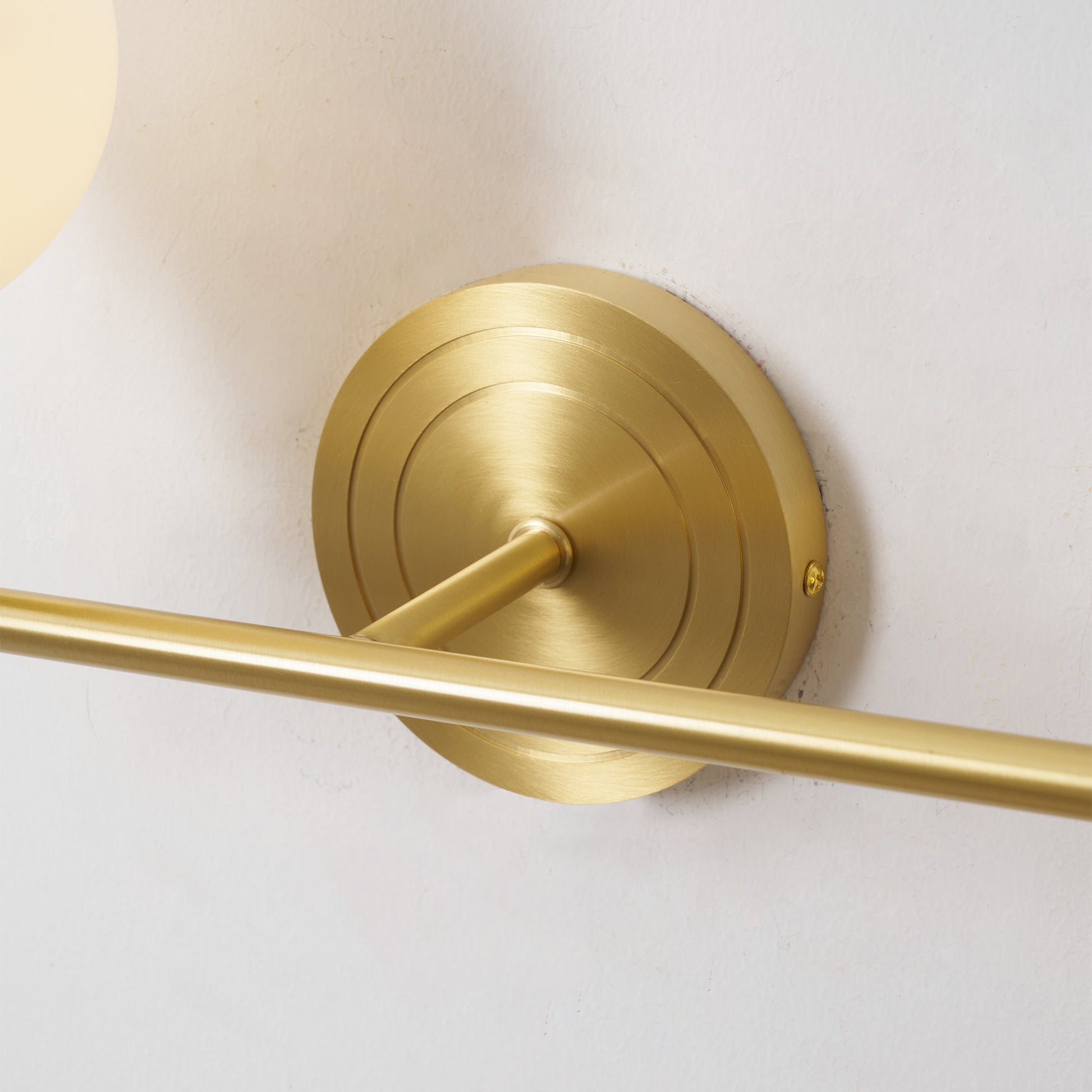 Holten Modern Minimalist Armed Brass Glass Sconce Wall Lamp - Lamp Copper