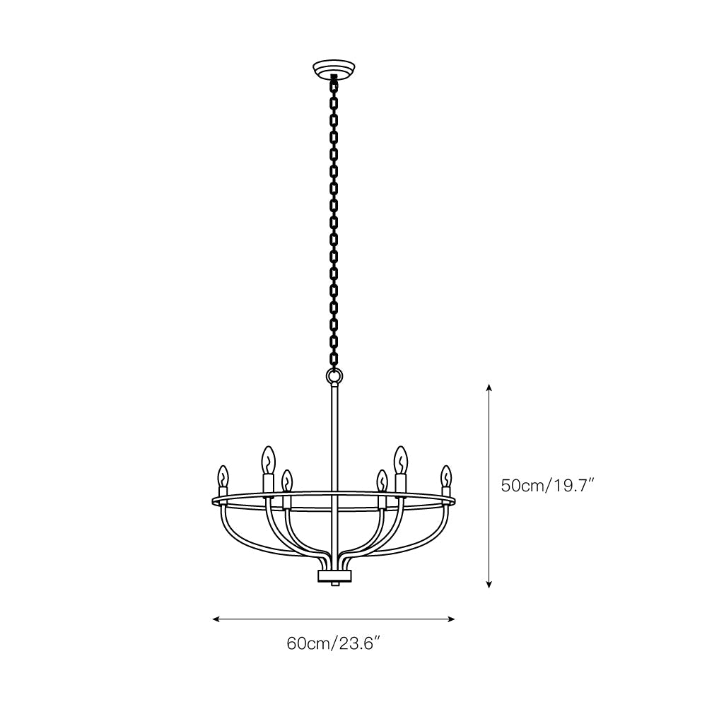 Myphaos Vintage Industrial HomePlace Brass Metal Chandelier - Lamp Copper