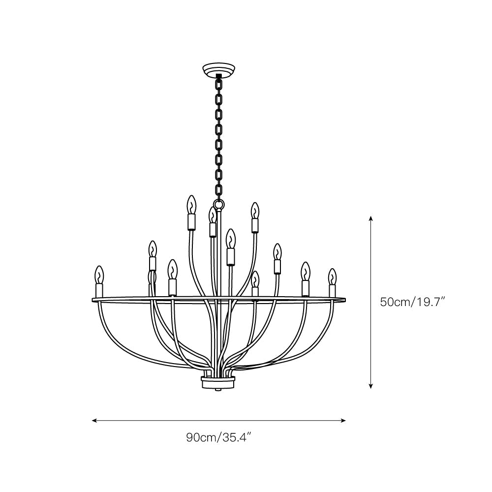 Myphaos Vintage Industrial HomePlace Brass Metal Chandelier - Lamp Copper