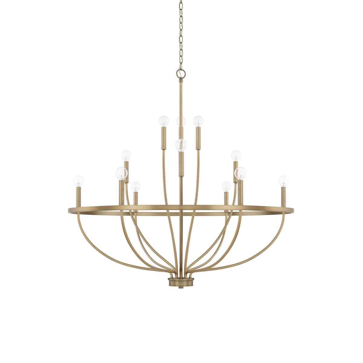 Myphaos Vintage Industrial HomePlace Brass Metal Chandelier - Lamp Copper