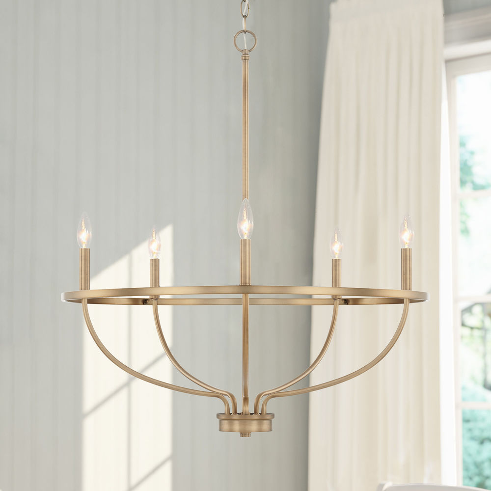 Myphaos Vintage Industrial HomePlace Brass Metal Chandelier - Lamp Copper