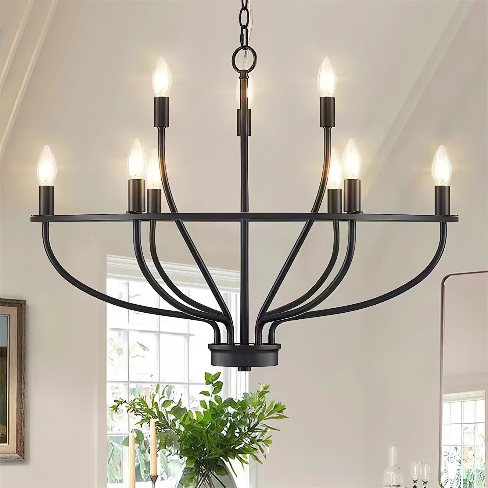 Myphaos Vintage Industrial HomePlace Brass Metal Chandelier - Lamp Copper