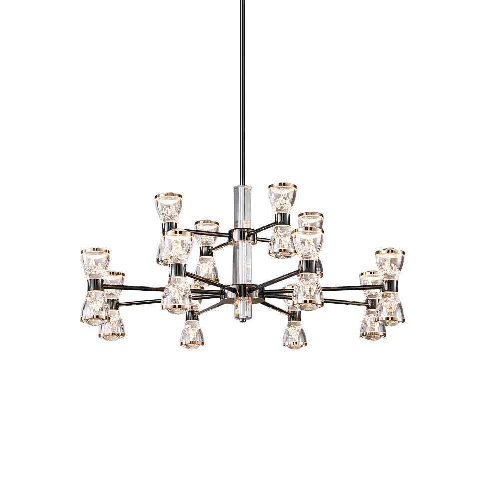 Orvelion Postmodern Luxury Honeycomb LED Acrylic Metal Chandelier - Lamp Copper