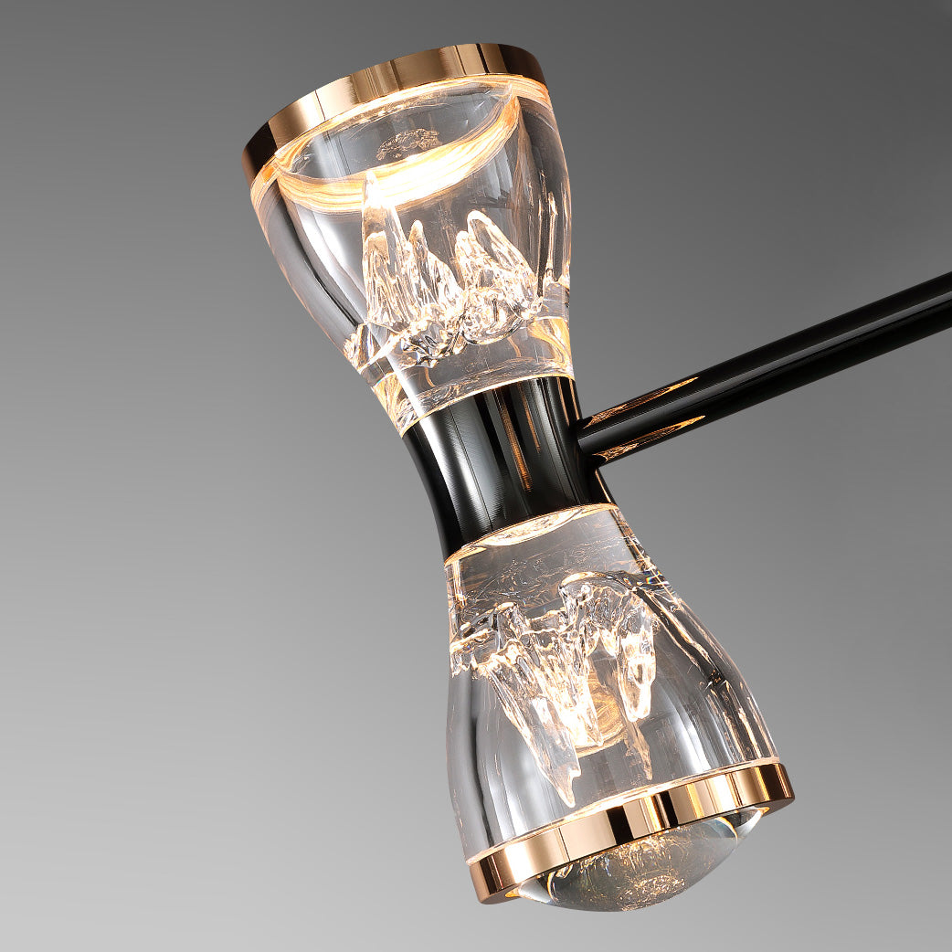 Orvelion Postmodern Luxury Honeycomb LED Acrylic Metal Chandelier - Lamp Copper