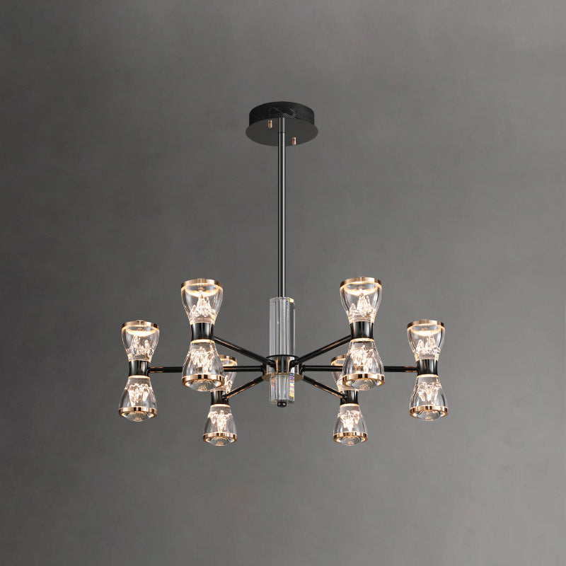 Orvelion Postmodern Luxury Honeycomb LED Acrylic Metal Chandelier - Lamp Copper